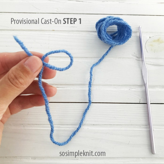 Provisional Cast On technique STEP 1